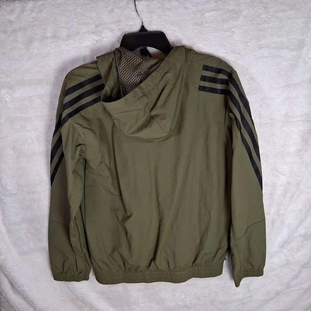 Adidas‎ Wind Braker Olive Green Mens S Track Tops Nwt Hooded